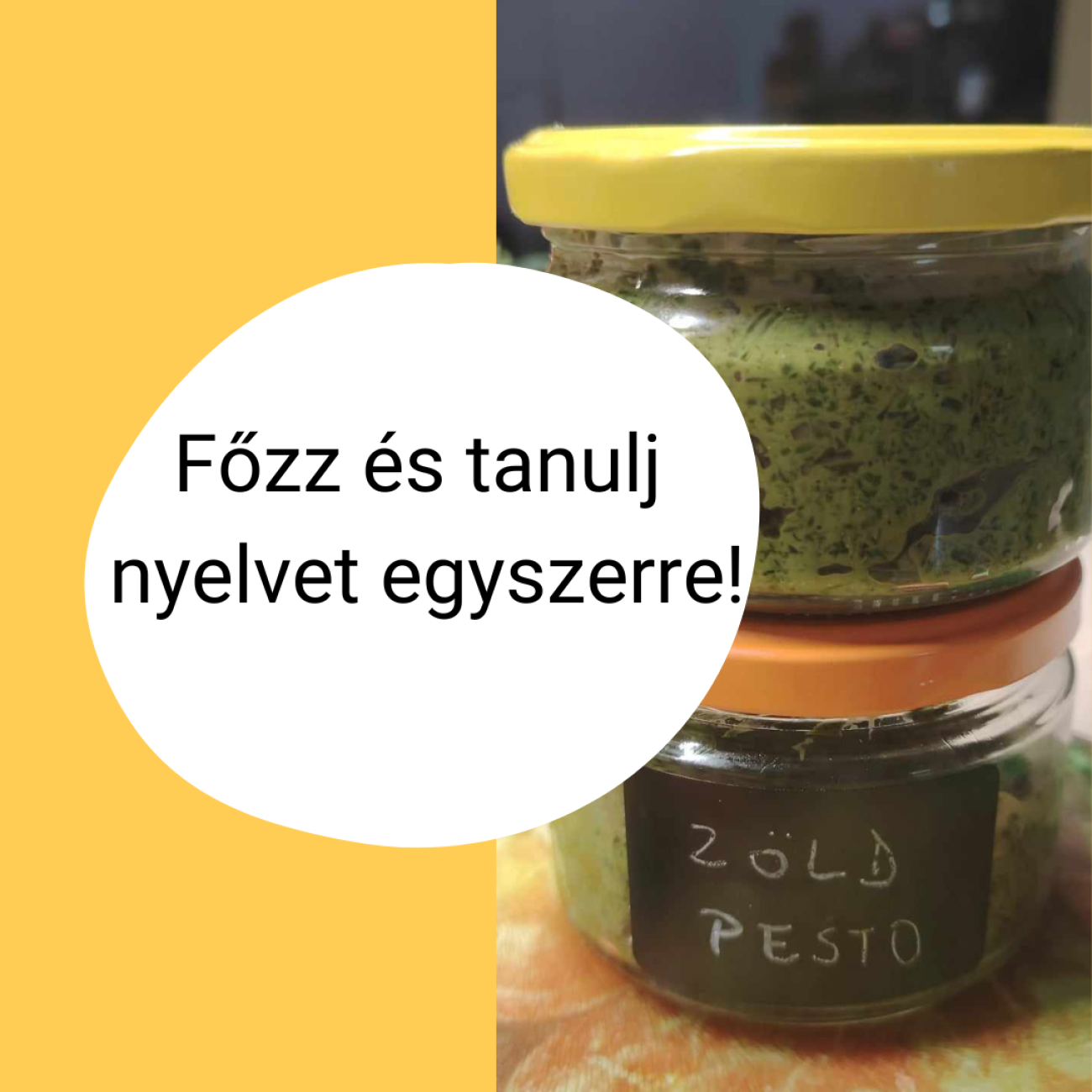 nyelvtanulás tipp főzés, pesto